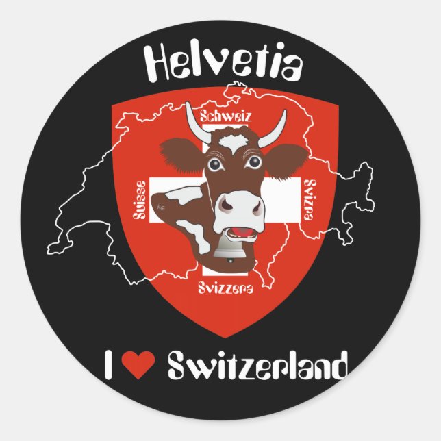 Suiza Suisse Svizzera Svizra pegatina (Anverso)