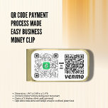 Sujeta Billetes Dorado Proceso de pago de código QR que facilita el negoc<br><div class="desc">El proceso de pago de código QR Made Easy Business Silver Finish Clip es un accesorio elegante y sofisticado que combina estilo con comodidad moderna. Este clip de dinero cuenta con un acabado plateado y está diseñado para agilizar las transacciones de pago utilizando códigos QR. Diseñado con precisión y elegancia,...</div>