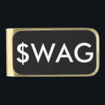 Sujeta Billetes Dorado Rótulo de dólar divertido del Swag<br><div class="desc">Clip divertido del dinero del Rótulo de dólar del Swag</div>