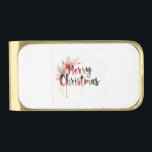 Sujeta Billetes Dorado Un producto con un diseño de "Feliz Navidad"<br><div class="desc">Esta imagen presenta un diseño con letras a mano de la frase "Feliz Navidad" en colores vibrantes.</div>
