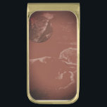Sujeta Billetes Dorado Una vista de cerca de mundos de fantasía y sus lun<br><div class="desc">Las imágenes de estos productos de Zazzle en mi tienda "Otras lunas del mundo" son obras de pura imaginación. Por lo general están hechos de fragmentos de tintas acrílicas que no resultaron. Corto y pego mientras mi imaginación es estimulada por los colores, texturas y formas disponibles. Por lo general, el...</div>