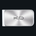 Sujeta Billetes Plateado Aspecto moderno de acero inoxidable metálico plate<br><div class="desc">Se trata de una imagen sencilla y elegante de un diseño de fondo metálico de plata falsa con un aspecto de acero inoxidable. Esta es una imagen y no un acabado metalizado o metálico real.</div>