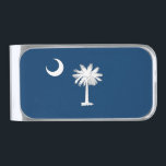 Sujeta Billetes Plateado Bandera de Carolina del Sur<br><div class="desc">Bandera de Carolina del Sur</div>