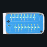 Sujeta Billetes Plateado Clip de dinero del operador de vuelo clásico<br><div class="desc">Cuando veas este clip de dinero del operador de vuelo clásico, ¡será el amor en el primer vuelo! Inspirado en el arte minimalista de los años 60, este diseño presenta un vibrante fondo azul cielo. Hay hileras de aeromozas retro idénticas que llevan uniformes de agua y gorras de cajas de...</div>