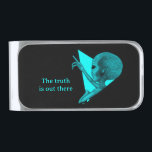 Sujeta Billetes Plateado Grey Alien, la verdad está ahí fuera<br><div class="desc">Alienígena gris,  la verdad está ahí,  Dibujo a lápiz de fantasía de Krisi ArtKSZP >> Más productos en la categoría de tienda >> Alien >>> La verdad está ahí,  Alien en negro y verde</div>