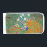 Sujeta Billetes Plateado Gustav Klimt - Jardín de flores<br><div class="desc">Jardín de flores - Gustav Klimt en 1905-1907</div>