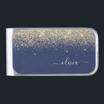 Sujeta Billetes Plateado Monograma Metalizado Purpurina azul de la marina d<br><div class="desc">El Purpurina de la espuma azul de oro y marina cepilló el Monograma Metalizado Clip de dinero. Esto hace que la graduación perfecta, dulce cumpleaños de 16 años, boda, ducha de novia, aniversario, ducha de bebé o fiesta de soltera sea un regalo para alguien que ama el lujo glam y...</div>