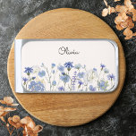 Sujeta Billetes Plateado Nombre personalizado Flor azul acuarela<br><div class="desc">Presentamos nuestro nombre personalizado Watercolor Blue Wildflower Silver Finish Clip de dinero. Descubra las deliciosas flores que traen las vibraciones de la naturaleza. Puede agregar su nombre. Idóneo como regalo para los amantes de la naturaleza y de las flores.</div>