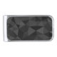 Sujeta Billetes Plateado Patrón de malla geométrica gris oscuro y negro (Anverso)