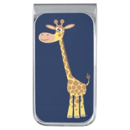 Sujeta Billetes Plateado Personalizado lindo Giraffe Dinero Clip