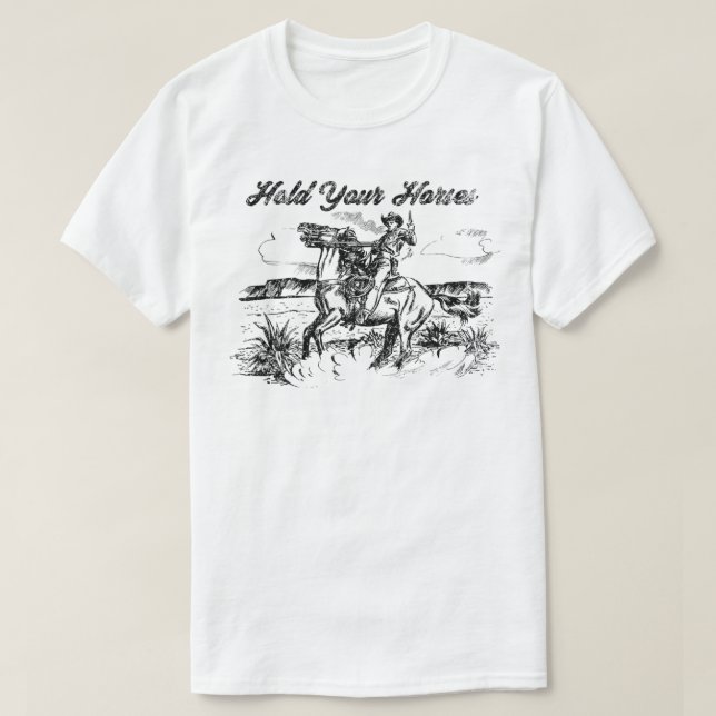 Sujete la camiseta de tu caballo (Diseño del anverso)