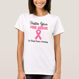 Sujete sus camisetas rosadas del cáncer de pecho
