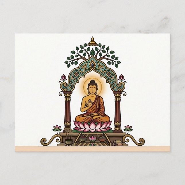 Sukiti Buddha: Postal de Dhamma Sagrado (Anverso)