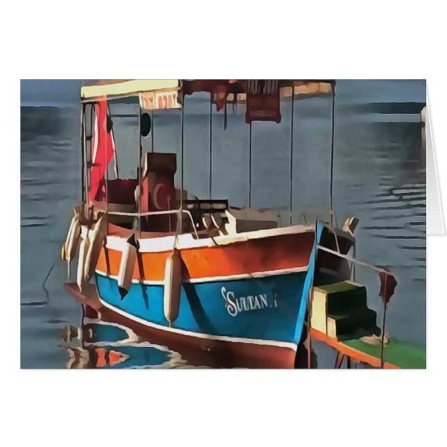Sultán Taxi Bote Marmaris Arte Náutico (Anverso (Horizontal))