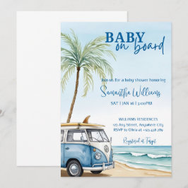 Suma de plantilla de invitación para bebe a bordo 