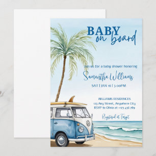 Suma de plantilla de invitación para bebe a bordo 