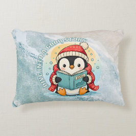 Sumérgete en una buena historia Almohada de pingüi