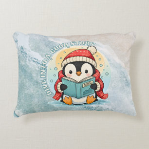 Sumérgete en una buena historia Almohada de pingüi