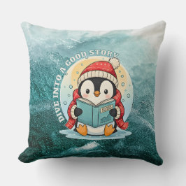 Sumérgete en una buena historia Almohada de pingüi