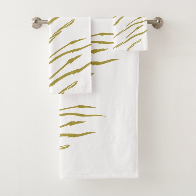 Sumi Tiger Stripes juego de toallas de oro falso (In situ)