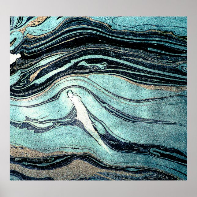 Suminagashi, arte marbling japonés. (Frente)