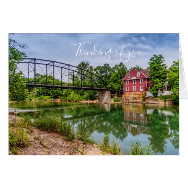 Summer At War Eagle Mill Thinking of you Card (Anverso (Horizontal))