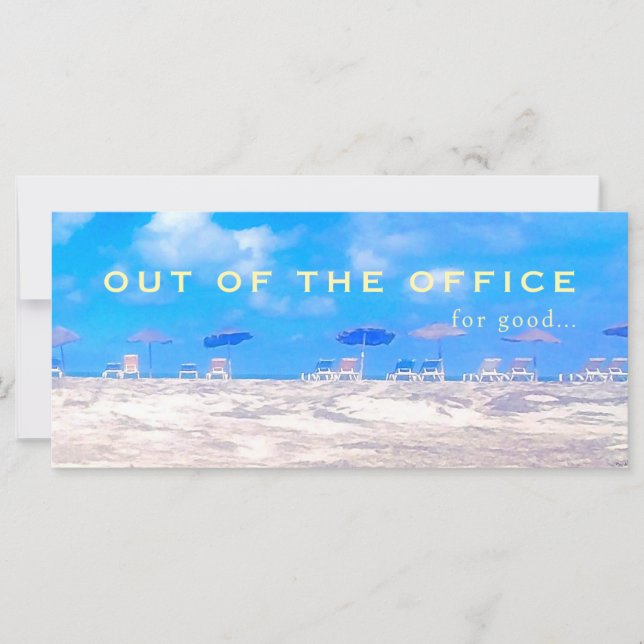 Summer Beach Retirement Congratulations Card (Anverso)