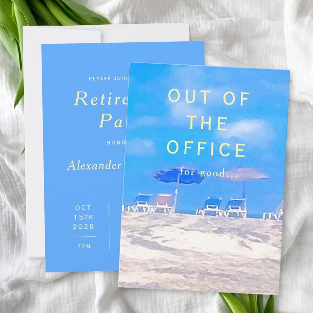 Summer Beach Retirement Party Invitation (Subido por el creador)