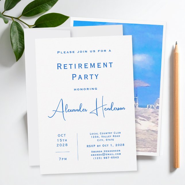 Summer Beach Retirement Party Invitation (Subido por el creador)