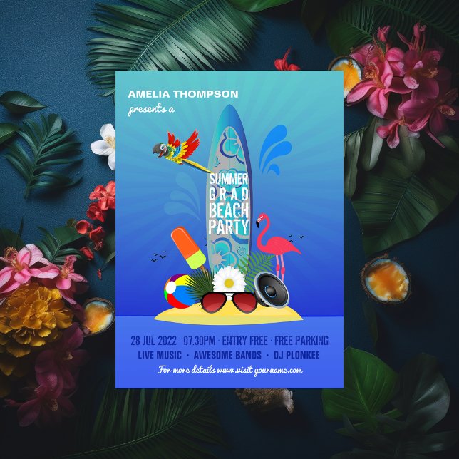 Summer Club Beach Fiesta añada invitación para el  (Subido por el creador)