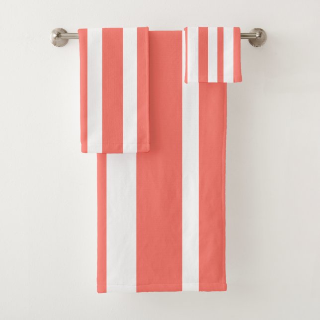 Summer Coral White Stripes (In situ)