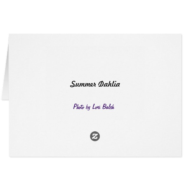 Summer Dahlia (Reverso Horizontal)