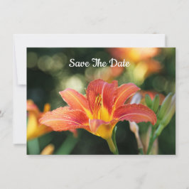 Summer Daylily Flat Guardar la tarjeta de fecha