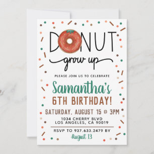 Summer Donut Crecer Invitación de Cumpleaños