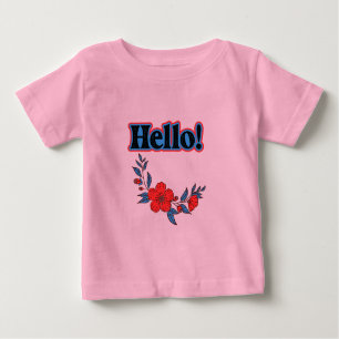 Summer Hello Bebé Camiseta Con Flor