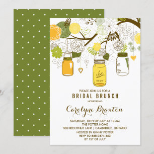 Summer Mason Jars   Invitación a Brunch de novias