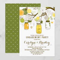 Summer Mason Jars | Invitación de la Parte Contrat