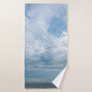 Summer on the beach with sunset sky. Copy space. M