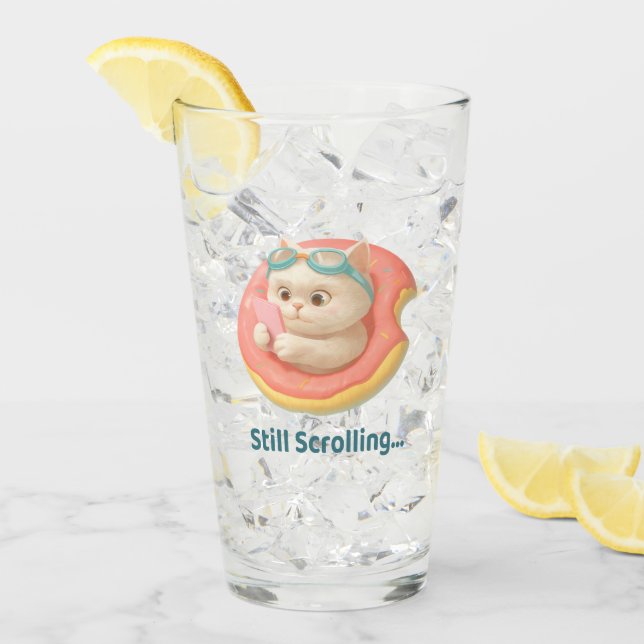 Summer Pool Day: Bao Bao Cat in Donut Float Art (Anverso (hielo))