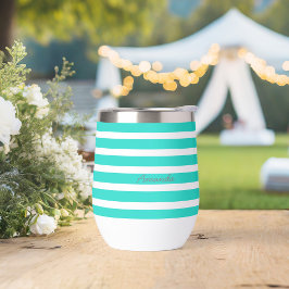 Summer Splash Aqua Bold Strips Nombre personalizad