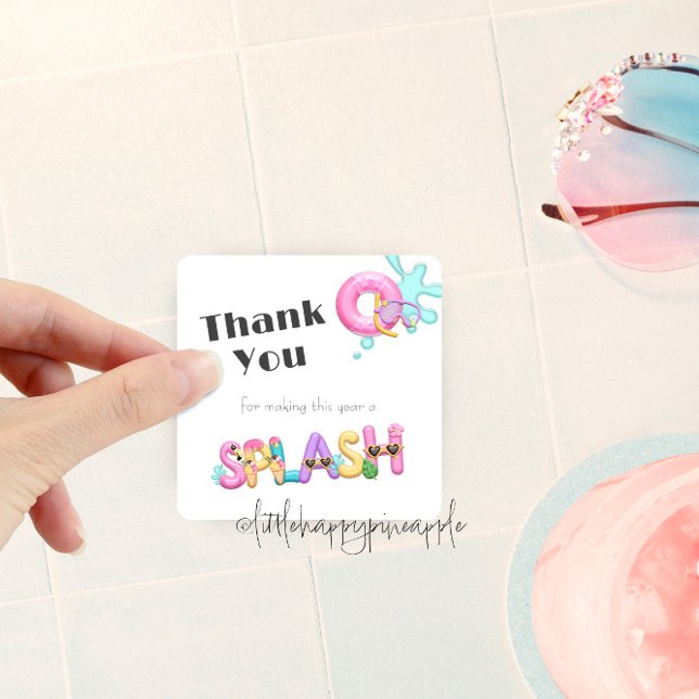 Summer Splash Profesor Gracias Pegatina (Subido por el creador)