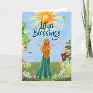 Summer Sun Litha Solstice Wicca Tarjeta de felicit