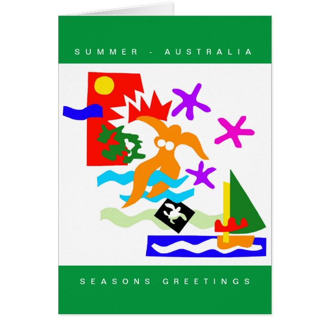 SUMMER - Tarjeta australiana para Navidades (Frente)