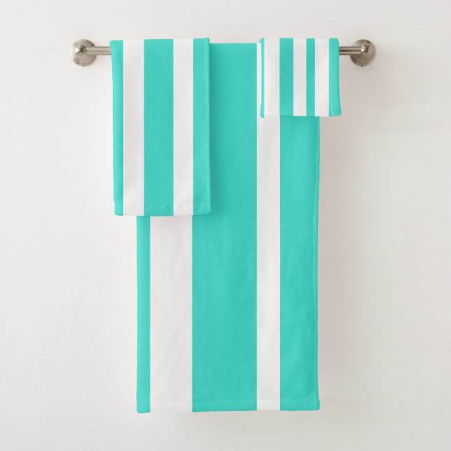 Summer Turquoise White Stripes (In situ)