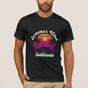 Summer Vibes California - Camiseta Retro Sunset