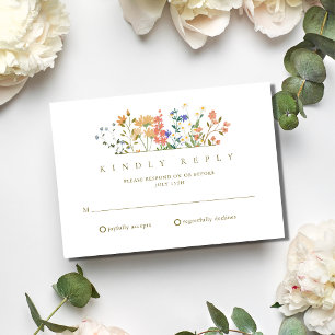 Summer Wildflower Boho Wedding RSVP