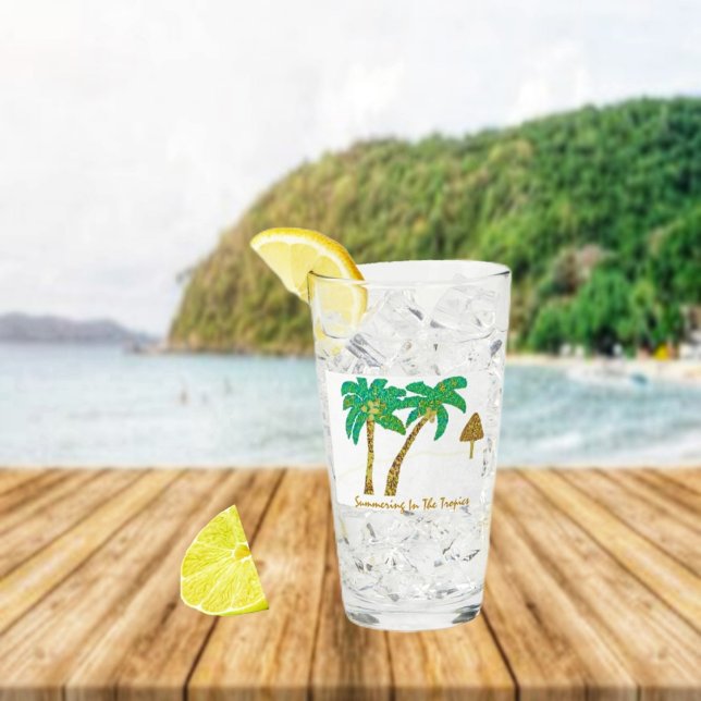 Summering In the Tropics (Envision island vistas, as you sip cool drinks, from your Summering In The Tropics Glass!)