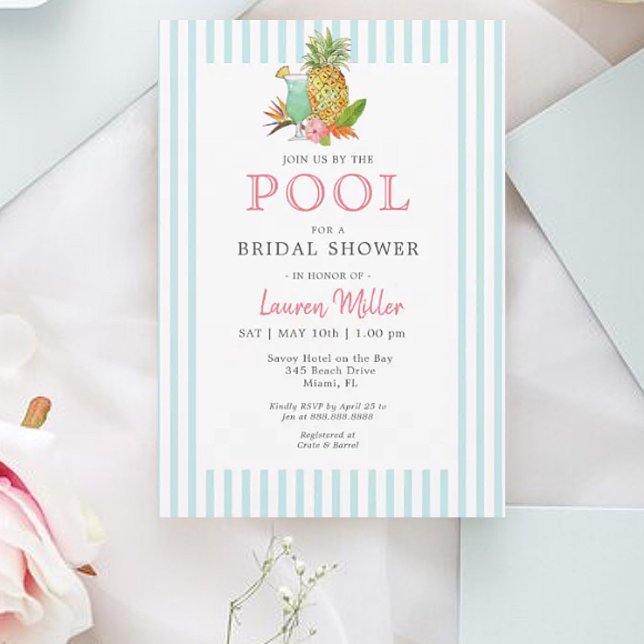 Summery ducha de bebidas tropicales Invitación (Subido por el creador)