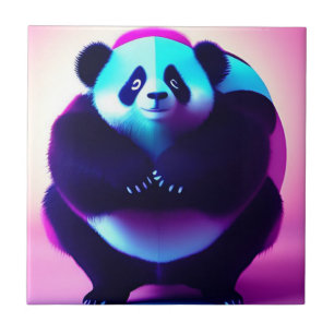 Sumo Panda El Gnasher De Bambú, Azulejos De Cerámi