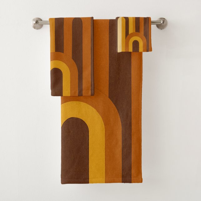 Sun & Arches Mid Century Modern Geometric Design (In situ)